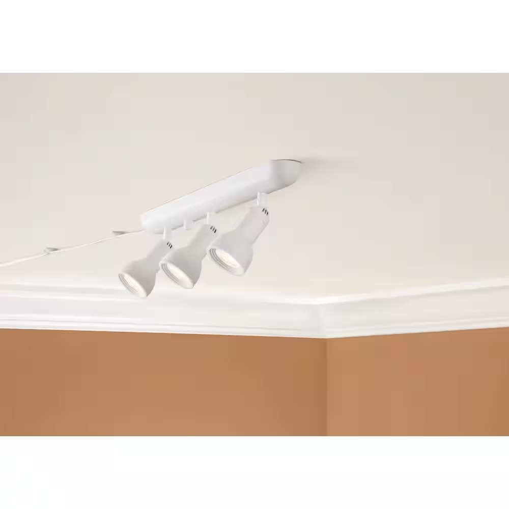 Hampton Bay 1.9 ft. 3-Light White Integrated LED Plug-In Directional Track Lighting Kit (Model 805199)