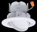 HALO RA4 4 in. Gimbal Adjustable 2700K-5000K Selectable CCT Integrated LED White Recessed Light Retrofit Module (RA4089S1EWHR)