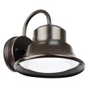 60-Watt Equivalent Integrated LED Bronze Dusk to Dawn Photocell Sensor Security Bell Outdoor Wall Pack Light 5000K