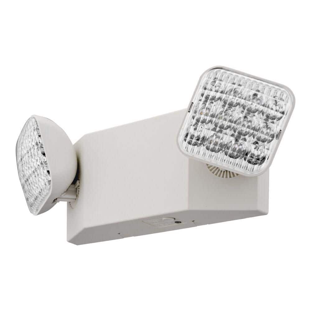 Contractor Select EU2C 120/277-Volt Integrated LED White Emergency Light Fixture with Battery