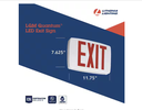 Contractor Select LQM Series 120/277-Volt Integrated LED White and Red Exit Sign (AC Only)