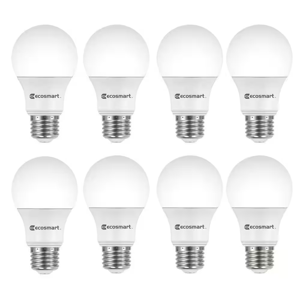100-Watt Equivalent A19 Non-Dimmable LED Light Bulb Soft White (8-Pack)